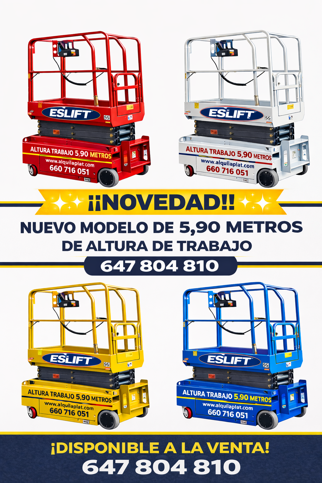 ESLIFT 5.90m - Disponible en 4 Colores